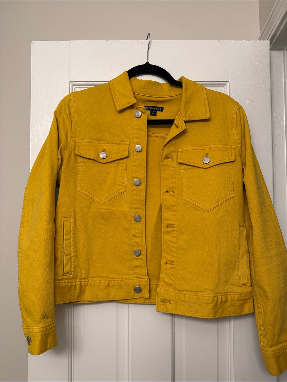 J Crew Mustard Yellow Denim Jacket